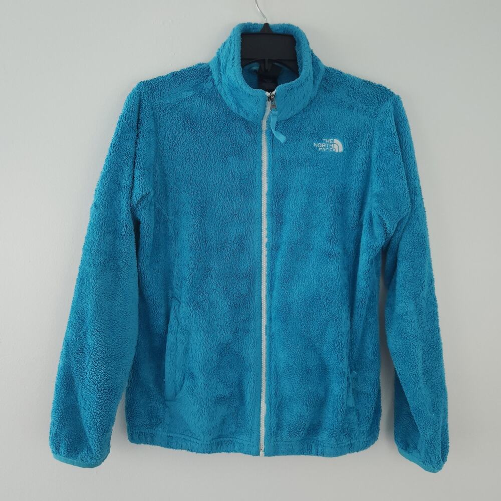 The North Face Fleece Jacket XL Size 18 Teal Blue Zip Up Coat Girls